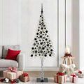 vidaXL Vianočný stromček s 300 LED-i Biela 180 cm PE a oceľ