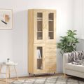vidaXL Vysoká skrinka dub sonoma 69,5x34x180 cm spracované drevo