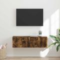 vidaXL TV nástenná skriňa 98 x 31 x 29,5 cm Dymová dub