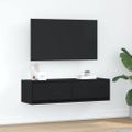 vidaXL TV skrinka 100 x 31 x 25,5 cm Čierny dub Kompozitné drevo