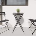 vidaXL Bistro stôl Antracit Ø 50 x 71 cm Práškovaná oceľ