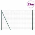 vidaXL Euro plot s betónovým podstavcom 25 x 1,2 m PVC potiahnutá oceľ