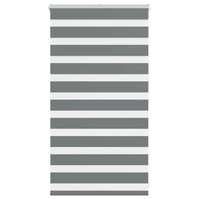 vidaXL Zebra roleta tmavošedá 70x100 cm šírka látky 65,9 cm polyester