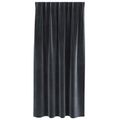 vidaXL Zatemňovacie závesy 2 ks Tmavosivá 140 x 175 cm Zamat