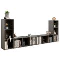 vidaXL TV skrinky 4 ks lesklé sivé 107x35x37 cm drevotrieska