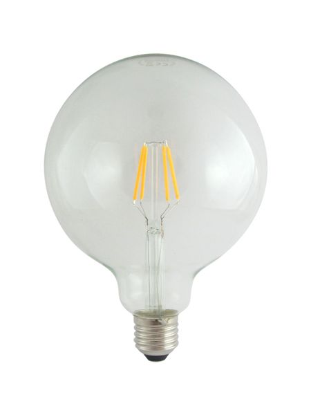 Dekoračná LED žiarovka FILAMENT Trixline G125, 4W E27 teplá biela