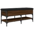 vidaXL Lavička na topánky hnedý dub 102x42x45 cm kompozitné drevo