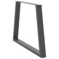 vidaXL Nohy k jedálenskému stolu v tvare V, 3 ks, antracitové, 90 x (72-73,3) cm, oceľ