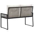 vidaXL Vonkajšia lavička 2 -Seater 4 ks 110 x 59 x 82 cm polyratan