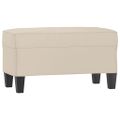 vidaXL Lavica krémová 70x35x41 cm látka z mikrovlákna