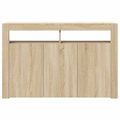 vidaXL Komoda s LED svetlami dub sonoma 115,5x30x75 cm