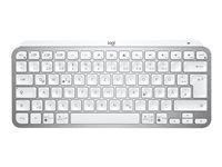 Klávesnica - podsvietená - bezdrôtová - Bluetooth - QWERTY - americká - bledosivá