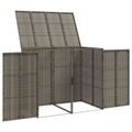 vidaXL Kôš na odpadky 2 ks Sivá 130 x 80 x 115 cm Polyetylén