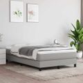 vidaXL Posteľný rám s boxspringom bledosivý 120x200 cm látka