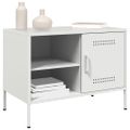 vidaXL TV skrinka biela 68x39x50,5 cm oceľ