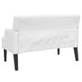 vidaXL Lavička s operadlom biela 112x65,5x75 cm umelá koža
