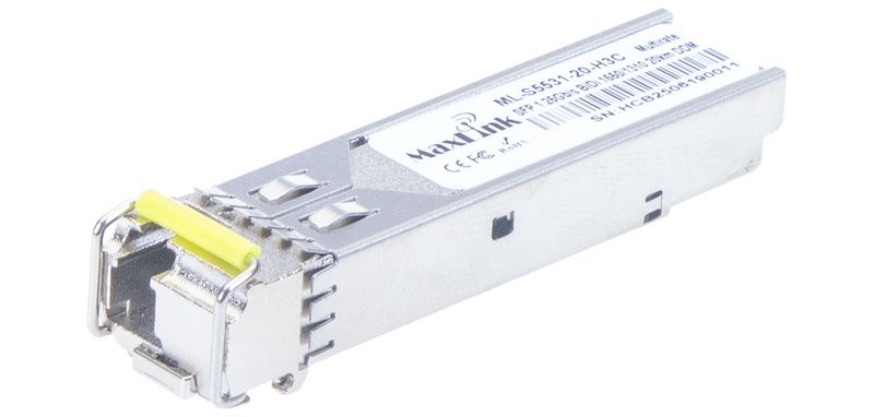 MaxLink 1.25G SFP optický modul HP, WDM(BiDi), SM, Tx 1550/Rx1310nm, 20km, 1xLC konektor, DDM, H3C
