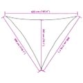 vidaXL Slnečná plachta 160 g/m² trojuholníková pieskovaná 3x3x4,2 m HDPE