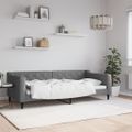 vidaXL Posteľný rám tmavosivý 90x200 cm látka