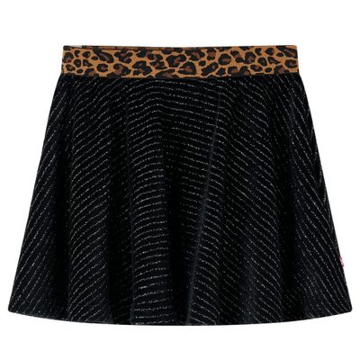 Detská sukňa s leopardím pásom čierna 92