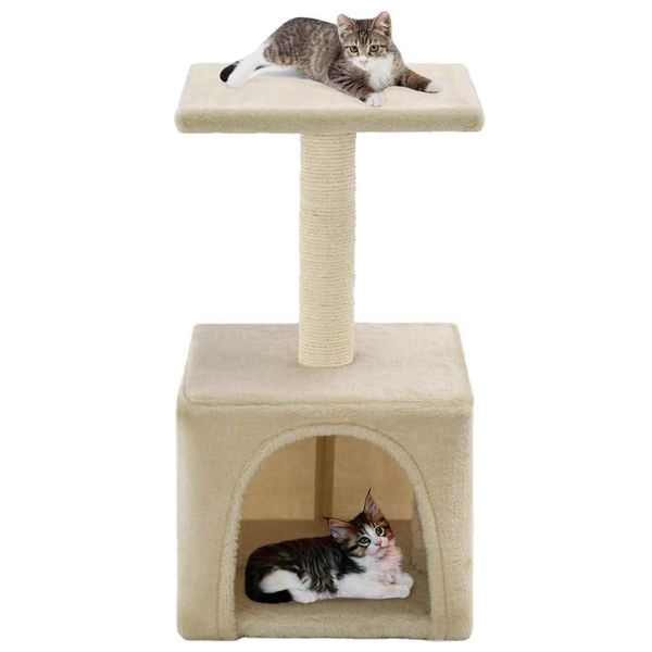 vidaXL Škrabadlo pre mačky, sisalový stĺpik 55 cm, béžové