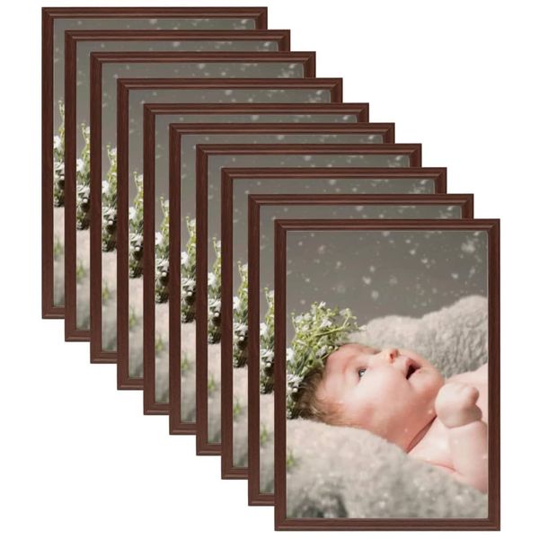 vidaXL Fotorámiky na stôl koláž 10 ks tmavočervené 10x15 cm