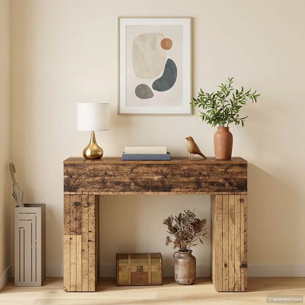 vidaXL Konferenčný stolík Staré drevo 102 x 35 x 75 cm