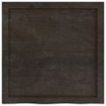 vidaXL Stolová doska tmavohnedá 60x60x(2-6) cm ošetrený dubový masív