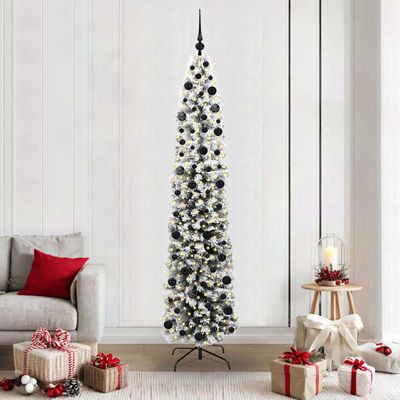 vidaXL Umelý vianočný stromček Zelená 210 cm PVC, oceľ a plast