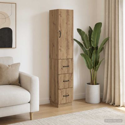 vidaXL Sada skríň 2 ks 33 x 34,5 x 87 cm Kompozitné drevo Dub artisan