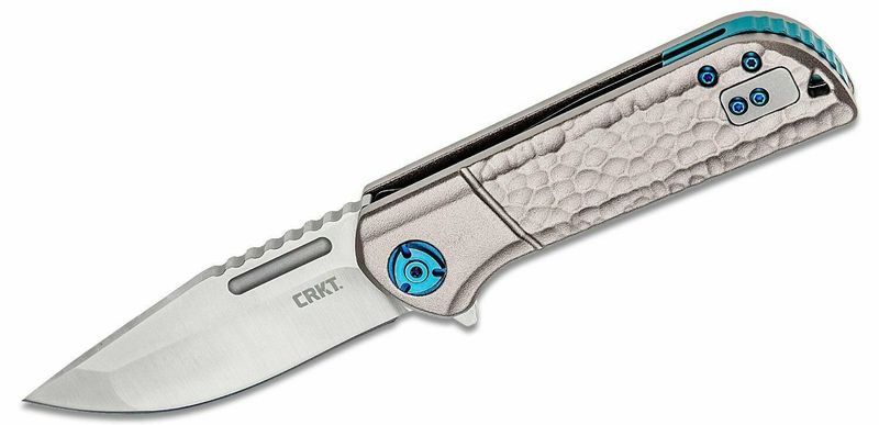 CRKT CR-6525 LANNY SILVER vreckový nôž 8 cm, hliník