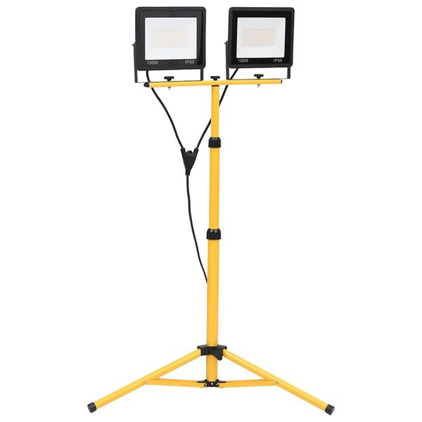 vidaXL LED reflektor so statívom 2x100 W studené biele svetlo