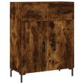 vidaXL Vysoká skrinka dymový dub 69,5x34x180 cm spracované drevo