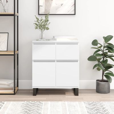 vidaXL Komoda biela 60x35x70 cm spracované drevo