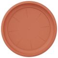 vidaXL Kruhový kvetinový podnos 6 ks Tehlovo červená Ø 27 x 2,5 cm