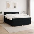 vidaXL Posteľ boxspring s matracom Čierna 200 x 200 cm Látka