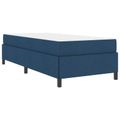 vidaXL Posteľ s pružinovým rámom Modrá 90 x 190 cm látka