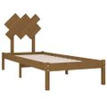vidaXL Posteľný rám medový masívne drevo 75x190 cm malé jednolôžko
