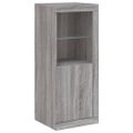 vidaXL Komoda s LED svetlami sivá sonoma 41x37x100 cm