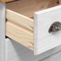 vidaXL Komoda ASKIM Biela 79 x 40 x 133,5 cm Masívne borovicové drevo