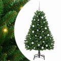 vidaXL Umelý Sklápací Vianočný Stromček Zelená 150 cm PVC a oceľ