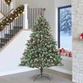 vidaXL Umelý vianočný stromček Zelená 240 cm PVC, plast a oceľ
