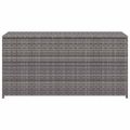 vidaXL Záhradný úložný box, sivý 120x50x60 cm, polyratan