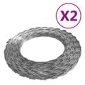 vidaXL BTO-22 Žiletkové drôty 2 ks, 100 m, oceľ
