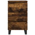 vidaXL Nočné stolíky 2 ks dymový dub 40x35x69 cm kompozitné drevo