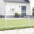 vidaXL Prvok plotu ASSEN 170 x 150 cm Oceľ Biela