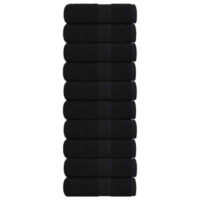 vidaXL Uteráky pre hostí FROGN 10 ks čierne 30x50 cm 360 g/m²
