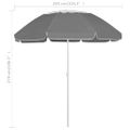 vidaXL Plážový slnečník, antracitový 300 cm