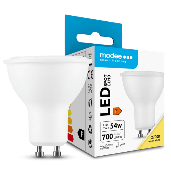 Modee LED žiarovka Bulb Alu-Plastic 7W GU10 110° teplá biela 700lm (ML-GU10P2700K7WN)