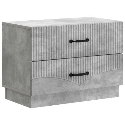 vidaXL Nočný stolík Betónovo sivá 62 x 34,5 x 44,5 cm Kompozitné drevo